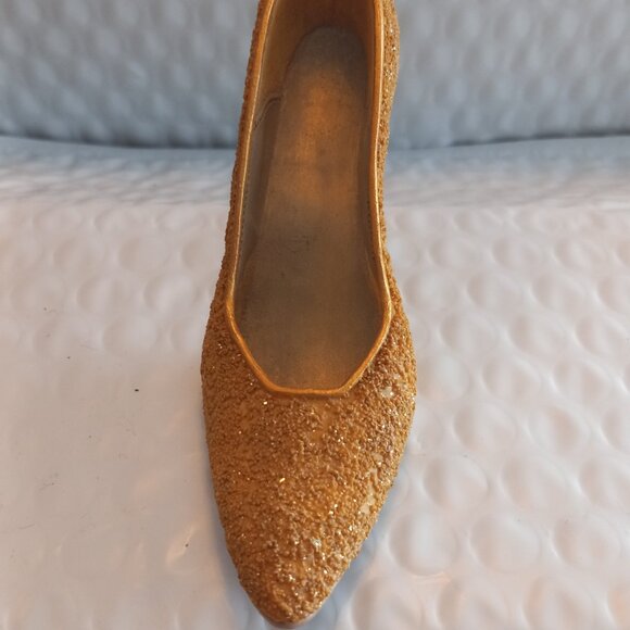 Just The Right Shoe By Raine Gold Stiletto Mini Figurine 25016 - Picture 2 of 8